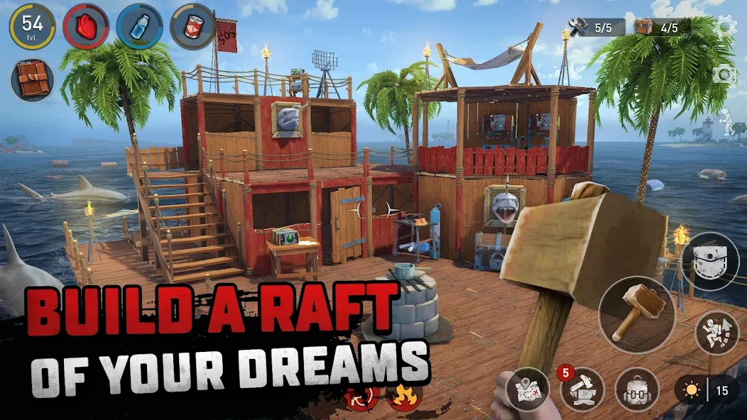 Raft® Survival - Ocean Nomad (Рафт)  [МОД Много монет] Screenshot 5