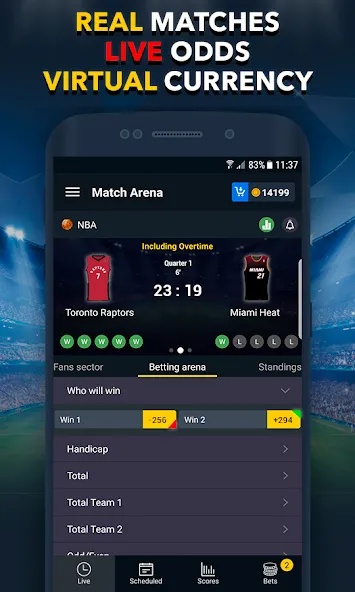 Sports Betting Game - BETUP  [МОД Бесконечные монеты] Screenshot 1