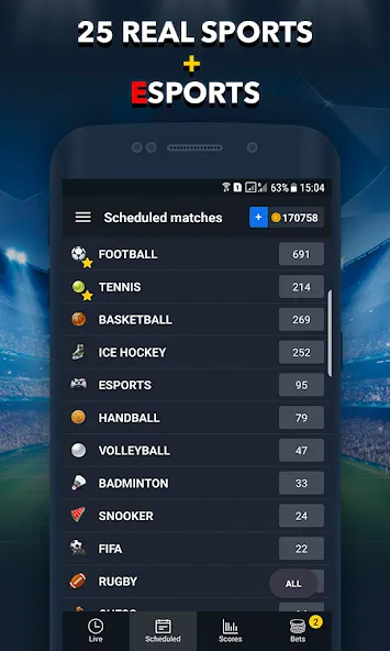 Sports Betting Game - BETUP  [МОД Бесконечные монеты] Screenshot 3