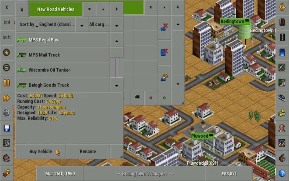 OpenTTD (Открой ТТД)  [МОД Бесконечные монеты] Screenshot 2