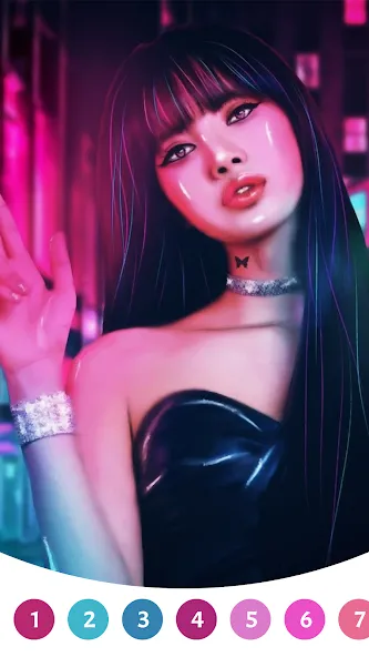 BlackPink Paint by Number (БлэкПинк Раскраска по номерам)  [МОД Mega Pack] Screenshot 1