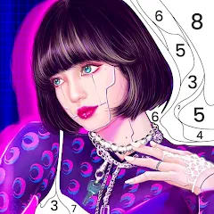 Взлом BlackPink Paint by Number (БлэкПинк Раскраска по номерам)  [МОД Mega Pack] - стабильная версия apk на Андроид