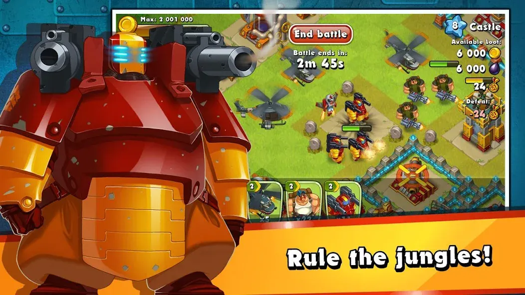 Jungle Heat: War of Clans (Джангл Хит)  [МОД Бесконечные монеты] Screenshot 5