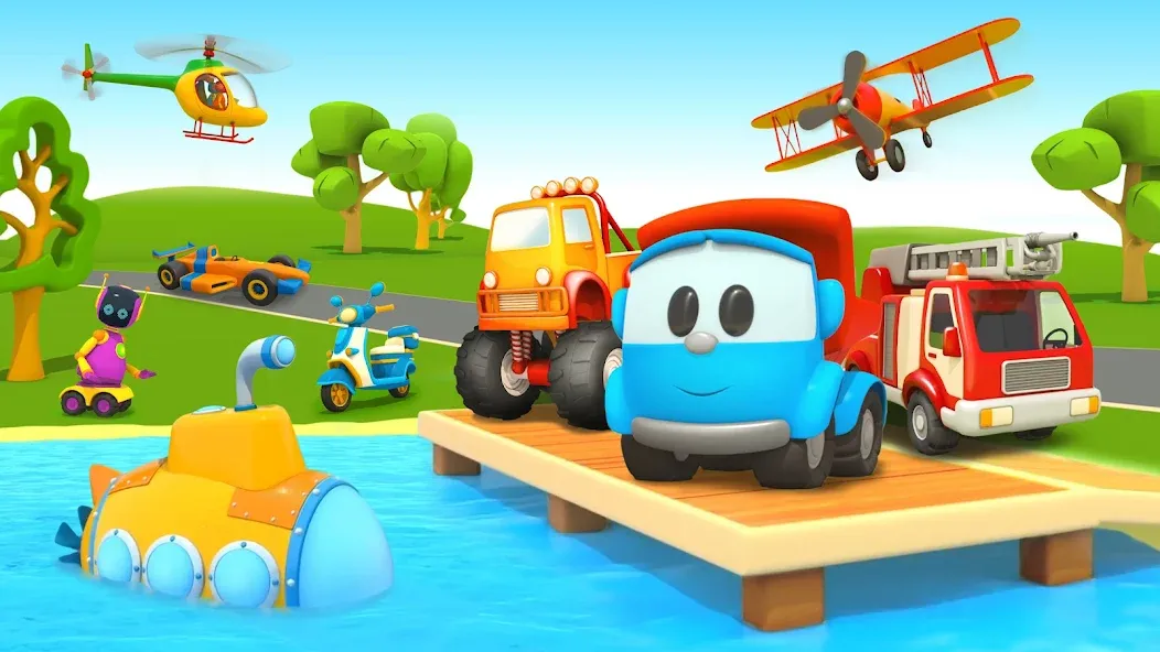 Leo 2: Puzzles & Cars for Kids  [МОД Unlimited Money] Screenshot 1