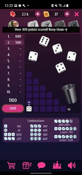 Farkle Pro - 10000 dice game  [МОД Меню] Screenshot 2