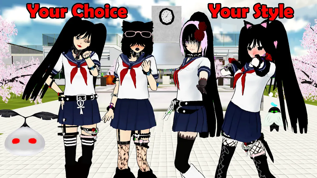 SchoolGirl AI 3D Anime Sandbox (Школьница  3D аниме песочница)  [МОД Много денег] Screenshot 1