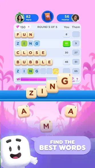 Wordzee! - Social Word Game  [МОД Много денег] Screenshot 1