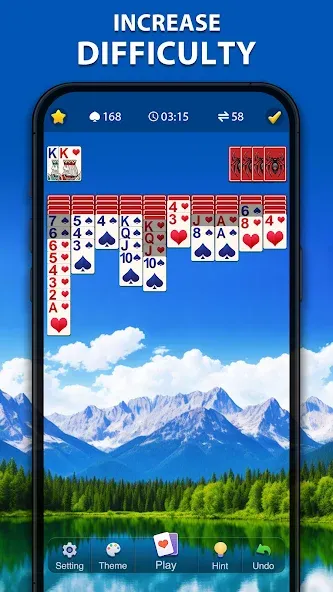 Spider Solitaire Classic  [МОД Бесконечные монеты] Screenshot 3