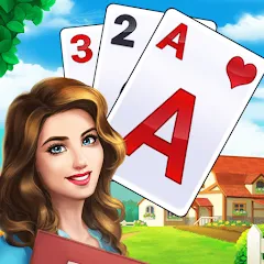 Скачать взломанную Tripeaks Solitaire - Home Town  [МОД Unlimited Money] - полная версия apk на Андроид