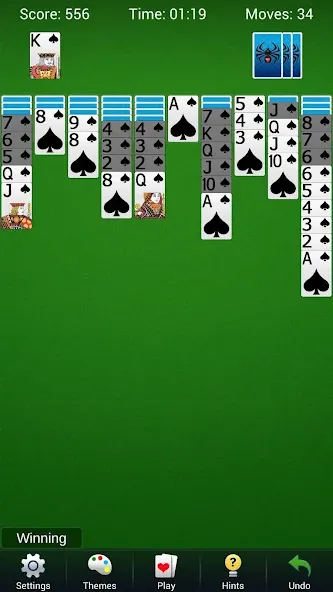 Spider Solitaire - Card Games  [МОД Unlocked] Screenshot 1