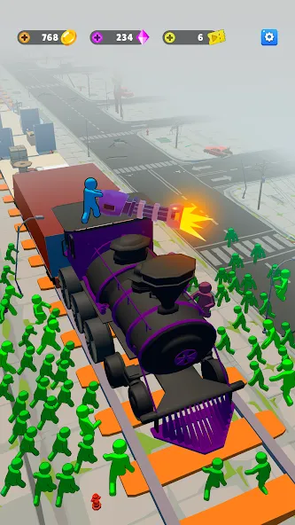 Train Defense: Zombie Game (Трейн Дефенс)  [МОД Menu] Screenshot 1