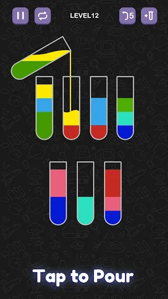 Water Sort Puzzle - Sort Color  [МОД Mega Pack] Screenshot 1