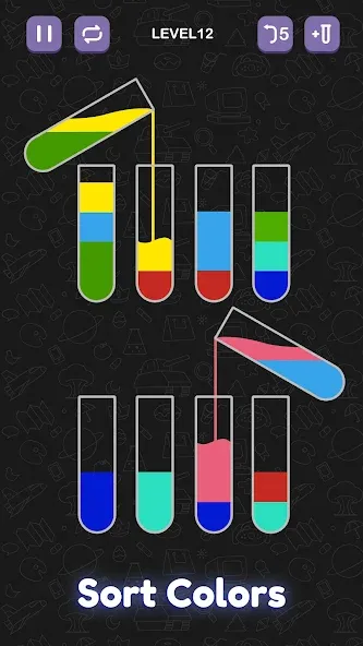 Water Sort Puzzle - Sort Color  [МОД Mega Pack] Screenshot 3