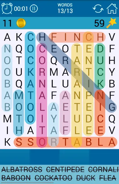 Word Search  [МОД Бесконечные монеты] Screenshot 2